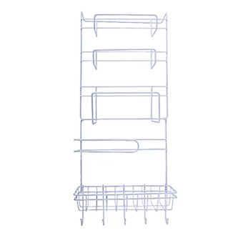 6-Tier Multi-Purpose Metal Kitchen Cabinet Refrigerator Side DoorStorage Rack Organizer Shelves with Suction Cups